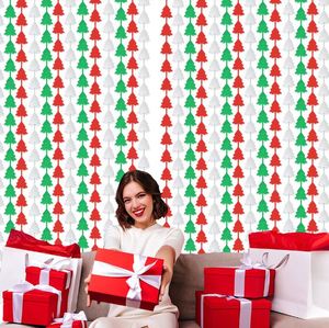 Tassel <b>Curtain</b> 3.3X6.6 Ft Red Green Metallic Foil Fringe <b>Curtains</b> <b>Christmas</b> Tree Photo Backdrop Streamers - Product Image 1