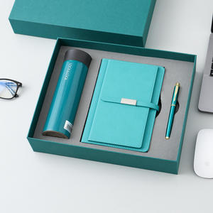 مجموعة هدايا أعمال فاخرة قابلة للتخصيص تتضمن دفتر ملاحظات A5 من الجلد الصناعي مع قلم وكوب حراري وذاكرة USB، هدايا سنوية شعبية - Product Image 4