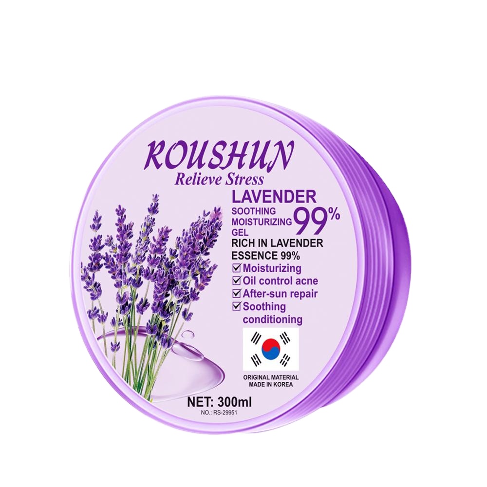 Roushun Relieve Stress Lavenderなだめるような保湿ジェル99% オイルコントロールニキビアフターサンリペアUVジェル