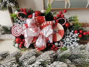 Guirnalda Navideña para Puerta, Adorno Colgante, Corona Decorativa para Gabinete, Ratán Colgante para Decoración de Fiestas, Guirnalda de Navidad - Product Image 5