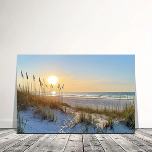 Décor <span class=keywords><strong>de</strong></span> soirée côtière: <span class=keywords><strong>coucher</strong></span> <span class=keywords><strong>de</strong></span> <span class=keywords><strong>soleil</strong></span> <span class=keywords><strong>sur</strong></span> <span class=keywords><strong>la</strong></span> plage <span class=keywords><strong>de</strong></span> sable et <span class=keywords><strong>la</strong></span> <span class=keywords><strong>mer</strong></span> impression toile oeuvre pour <span class=keywords><strong>la</strong></span> décoration intérieure 1.5 pouces d'épaisseur - Product Image 2
