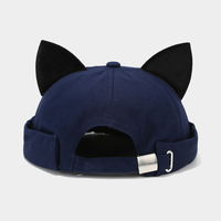 Gorro de Algodón Premium con Orejas de Gato, Estilo Moderno, Camuflaje, Sin Borde, Tipo Yuppie Duke, Gorro de Primavera con Diseño de Calavera, Personalizable con Logotipo