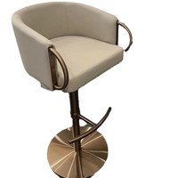 Tabouret de bar HOMU en acier inoxydable, design moderne et minimaliste, réglable en hauteur et pivotant, idéal pour les comptoirs d'îlot de cuisine