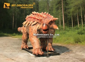 Sculpture de dinosaure grandeur nature en fibre de verre Ankylosaurus pour parc d'attractions My Dino - Product Image 4