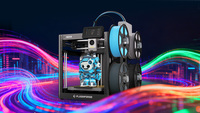 Printer 3D Otomatis Kecepatan Tinggi Konektivitas USB Multi-Warna Akurasi Tinggi Presisi Pengaturan Otomatis FDM Prototyping Baru 1 Tahun