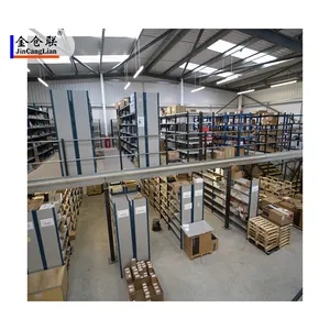 Two Floors Modular Mezzanine Flooring Platform Systems For Warehouse Storage
