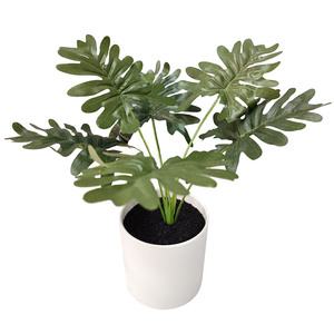 Plantas artificiales con maceta, decoración de moda para el hogar, plantas de plástico, manualidades realistas de tacto Real, decoración en maceta, plantas verdes - Product Image 3