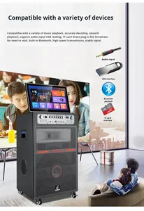 22inch Screen Battery Powered Professional 18inch Speaker 1000W Sound System Touch Screen Video Passive Speaker 558 Professional - Product Image 3