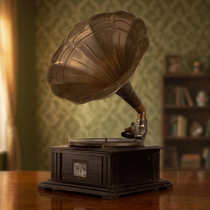 Tocadiscos con Bocina de Latón Hecho en India - Product Image 3