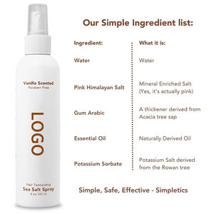 Özel etiket deniz tuzu sprey saç için tüm doğal tekrizing re ve hacim ve doku eklemek için plaj bak sprey-Unisex - Product Image 6