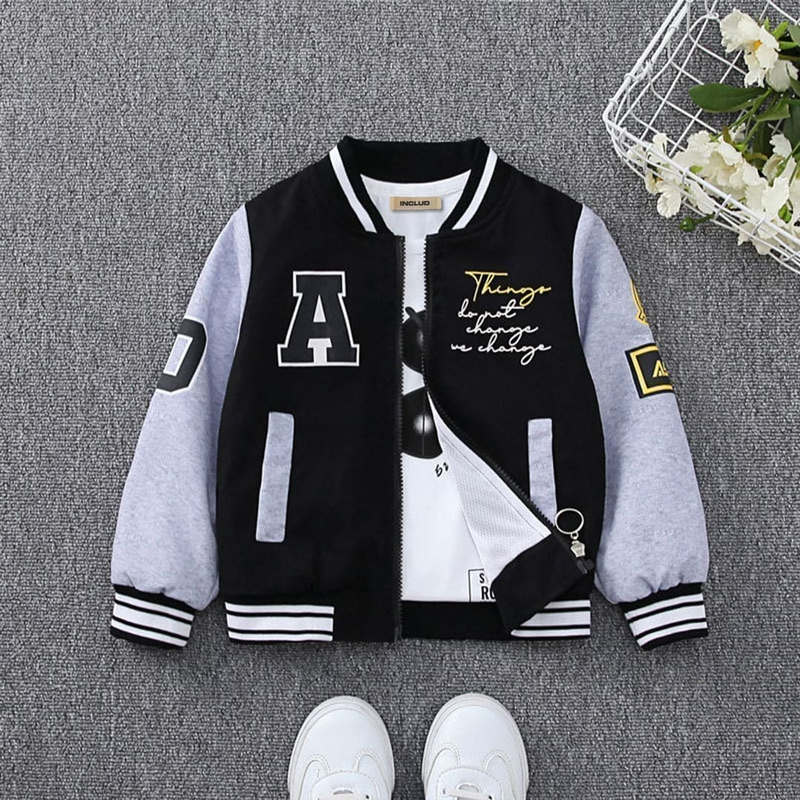 Autumn Spring Boys Baby Letter Embroidered