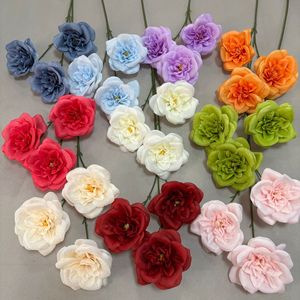 Pingping <b>Artificial</b> <b>Peony</b> Flowers 3-Head Silk Wedding Home Decor - Product Image 1