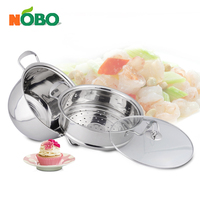 Küche & Haushalt Chinesischer Edelstahl-Couscous-Topf mit Glasdeckel als kleiner Dampfgarer