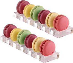 आधुनिक स्पष्ट ऐक्रेलिक मैकरोन/कुकीज़ डिस्प्ले ट्रे आयत आयोजक मामला पार्टी पॉलिश वर्ग पेक्स प्रदर्शन रैक के लिए - Product Image 4