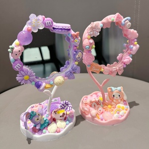 Kit de Matériaux DIY pour Miroir en <span class=keywords><strong>Colle</strong></span> Crème, Miroir de Maquillage Fait Main pour Décoration de Bureau en Dortoir Étudiant, Ornements en Gros - Product Image 3