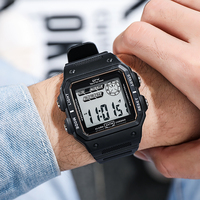 Jam Tangan Digital Sport Chronograph LED Anti Air Custom Fashion untuk Pria