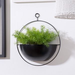 Jardinière suspendue en fer enduit de poudre noire intérieur extérieur résistant à la rouille jardinières de plafond décoratives conteneurs Pots utilisation de jardin - Product Image 6