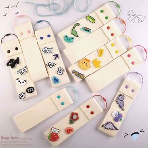 Promotional Keychains Candy Colored Name Stickers Strap for Keychain Streamers Pendant Children's Name <b>Tags</b> - Product Image 2