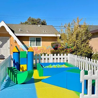 Ensemble de clôture de jeu souple intérieure/extérieure pour enfants, grimpeur et toboggan pour l'école, fête, équipement de terrain de jeu en plastique, parcs pour bébés