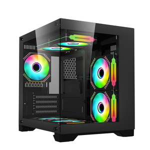 Boîtier de jeu E-sports, boîtier d'ordinateur de bureau, boîtier panoramique transparent sur toute la surface, Lone Warrior Mini sans piliers latéraux - Product Image 4