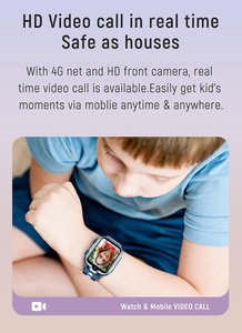 שעון חכם 5G/4G GPS לילדים וקשישים עם אזעקת SOS, שיחות דו-כיווניות, וידאו צ'אט, WhatsApp, פייסבוק, טיקטוק, לגילאי 3-15, מתנה - Product Image 4