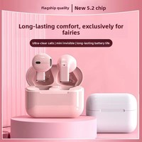 Écouteurs sans fil Pro5s 5.0, mini intra-auriculaires invisibles, étanches, longue autonomie, universels Android pour filles