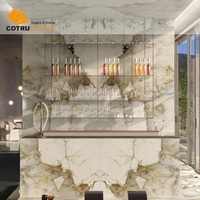 Comptoirs en marbre décoratifs de luxe Pandora, dalles en marbre pour la décoration intérieure, cuisine et salle de bain