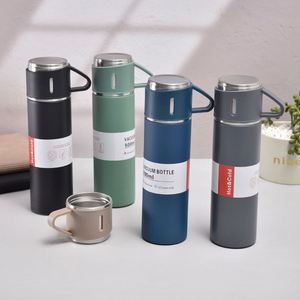 Mug de voyage personnalisé HuaShanQi avec logo, populaire auprès des entreprises, en acier inoxydable isolé sous vide, avec 3 couvercles, tasse moderne, articles promotionnels pour boissons - Product Image 2