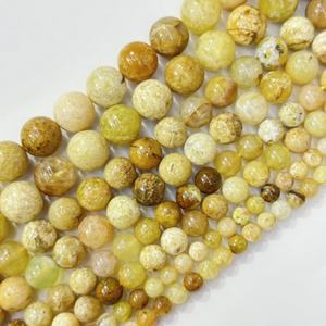 Gran oferta, hebras de cuentas redondas, cuentas de piedra de ágata de fuego de vena de dragones amarillos para la fabricación de joyas, 6mm, 8mm, 10mm, 12mm - Product Image 4