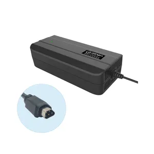 Chargeur noir 54.6V 5A pour Scooter électrique 48V, batterie Li-ion Buggy avec 5 broches stella et prise eu