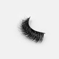 Fluffy d Curl Bande Russe Faux Cils Extension Vison 3d Cils En Gros Marque Privée Fluffy 15 mm Fourrure De Vison Lash