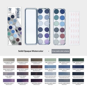 Nouvel ensemble de peinture à l'aquarelle solide magnétique Xupu Fulikale, 24 couleurs, opaque, effet aquarelle, pour artistes, modèle plaque à gâteau, très populaire sur internet - Product Image 3