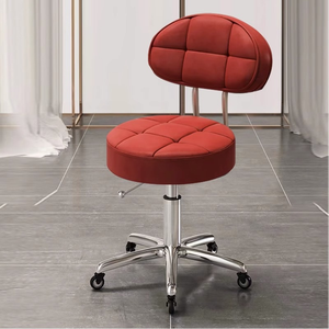 Fauteuil de Barbier Coulissant, Chaise d'Ordinateur, Fauteuil de Caisse Réglable en Hauteur, en Cuir PU, avec Pompe Hydraulique, Moderne pour Salon de Coiffure - Product Image 4