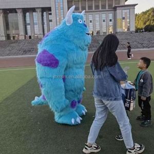 Disfraz de Monstruo <span class=keywords><strong>Sully</strong></span> de Dibujos Animados, Traje de Mascota para Adultos, Disfraz de Halloween, Disfraz de Bestia Peluda, Ratón, Monstruos - Product Image 4