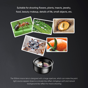 Ống kính Macro 100mm apexel 4K HD và 3 màu ánh sáng đầy đủ với kẹp điện thoại mới kẹp điện thoại chi tiết APL-HB100FL23 chụp ảnh - Product Image 5