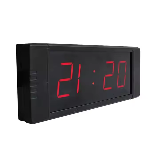 Mini 1 Inch 4 Digit LED Digital Countdown Countup Stop Watch Timer Wall-Mounted Desktop Remote Control Clock for Living Room