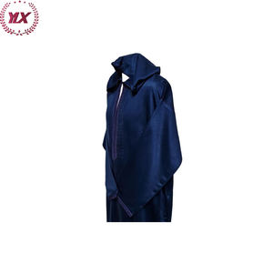 Robe à capuche de luxe style marocain pour hommes, Kaftan bleu foncé - Product Image 2