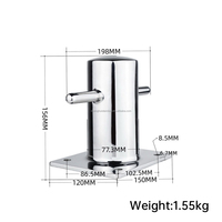 Boulier d'amarrage simple en acier inoxydable 316 moulé, résistant à l'eau salée, pour pont de voilier, avec base carrée