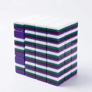 Premium Lilas Vert Américain Mahjong Ensemble Ciel Violet Support Chinoiserie Ginger Jar Vents Topiary Jokers Tile Board Coffret Cadeau - Product Image 4