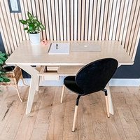 Bureau d'ordinateur portable moderne en bois de petite taille pour la maison, le bureau, l'école, l'hôtel et le salon - Table d'étude exécutive