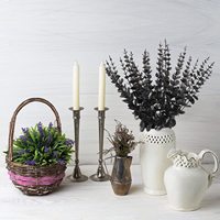 Arrangement de fleurs décoration de la maison Real Touch branche de feuille d'eucalyptus eucalyptus artificiel