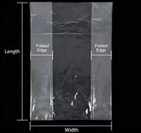 Sac à soufflets en PE transparent, pochette à soufflets latéraux, taille personnalisée, emballage anti-poussière pour vêtements et quincaillerie, impression en gros