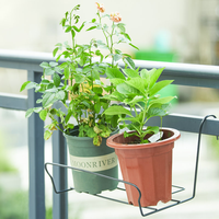 Support de pot de fleurs suspendu pour balustrade de balcon, en métal, pour décoration intérieure, extérieure et de patio