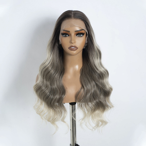 360 HD pelucas delanteras de encaje sin pegamento resistente al calor fibra Futura sin llama pelo sintético de onda Natural HD peluca frontal de encaje para mujeres - Product Image 1