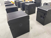 Système de sonorisation PA avec enceintes line array passives haute définition, double subwoofer de 18 pouces, 1200W/2400W, utilisation professionnelle en extérieur