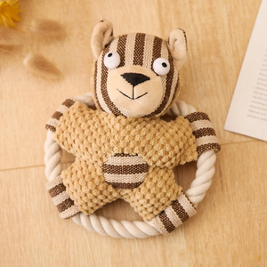 Fabricant en gros de jouets à mâcher pour chiens mignons, ensemble de jouets en peluche en coton doux avec résistance aux morsures pour le jeu quotidien des animaux de compagnie - Product Image 6