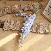 Fleur artificielle réaliste à longue tige en plastique, 2 branches, fleurs de delphinium artificielles pour la décoration de mariage, de la fête des mères et de Noël