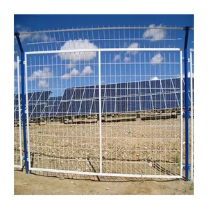 Tanah Mount Solar PV Sistem Sekrup Pagar Aluminium Pagar Panel