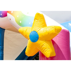 Château gonflable de licorne en plein air pour enfants, de qualité commerciale, avec toboggan, belle impression numérique, souffleur certifié N - Product Image 5