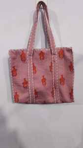 Multicolour Quilted Cotton <b>Tote</b> <b>Bag</b> <b>with</b> Shoulder Straps Fashionable Hand and Shipping Travel <b>Tote</b> <b>Bag</b> <b>with</b> <b>Pocket</b> - Product Image 2